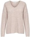 Sweatshirt ONLY "Strickpullover ONLCAMILLA V-NECK PULLOVER 1er Pack", Damen, Gr. L,