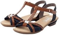 Rieker Sandalette, Sommerschuh, Sandale, Keilabsatz, in zweifarbiger Optik