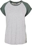 URBAN CLASSICS Kurzarmshirt Urban Classics Damen Ladies Contrast Raglan Tee (1-tlg)