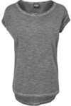 URBAN CLASSICS Kurzarmshirt Urban Classics Damen Ladies Long Back Shaped Spray...