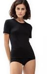 T-Shirt MEY "Emotion", Damen, Gr. 38, schwarz, Feinripp, Obermaterial: 50% Viskose,