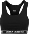 URBAN CLASSICS Kurzarmshirt Urban Classics Damen Ladies Logo Bra (1-tlg)