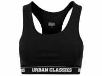 URBAN CLASSICS Kurzarmshirt Urban Classics Damen Ladies Logo Bra (1-tlg),...