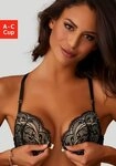 LASCANA Push-up-BH mit &uuml;berkreuzten Tr&auml;gern und Perlen besetzt, sexy Dessous