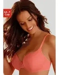 LASCANA Schalen-BH Ela - perfect basic mit B&uuml;gel aus seidiger Microfaser rot 80