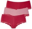 LASCANA Panty (3er-Pack) aus elastischer Baumwolle mit zarter Spitze
