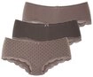 LASCANA Panty (3er-Pack) aus elastischer Baumwolle mit zarter Spitze