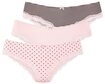 LASCANA Slip (3er-Pack) aus elastischer Baumwolle mit zarter Spitze