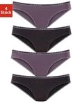 LASCANA Slip (4er-Pack) aus elastischer Baumwoll-Qualit&auml;t