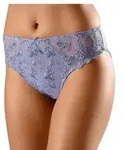 LASCANA Slip Dessous mit sch&ouml;ner Bl&uuml;mchen-Stickereispitze grau|silberfarben 52/54