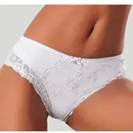 LASCANA Slip Wanda in abdeckender Schnittform und Stickerei Spitze wei&szlig; 52/54