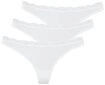 LASCANA String (3er-Pack) aus elastischer Baumwolle mit zarter Spitze