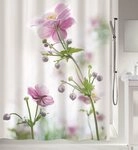 spirella Duschvorhang ANEMONE Breite 180 cm, Premium Textil-Duschvorhang, 100%