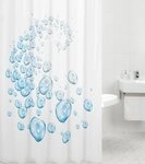 Sanilo Duschvorhang Wasserblasen 180 x 200 cm, 100% wasserdicht,