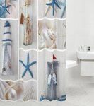 Sanilo Duschvorhang Meeresbrise 180 x 200 cm, 100% wasserdicht, Anti-Schimmel-Effekt,