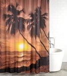 Sanilo Duschvorhang Summer 180 x 200 cm, 100% wasserdicht, Anti-Schimmel-Effekt,