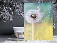 Sanilo Duschvorhang Pusteblume 180 x 200 cm, 100% wasserdicht, Anti-Schimmel-Effekt,