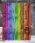 Sanilo Duschvorhang Rainbow 180 x 200 cm, 100% wasserdicht, Anti-Schimmel-Effekt,