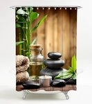 Sanilo Duschvorhang Spa 180 x 200 cm, 100% wasserdicht, Anti-Schimmel-Effekt,