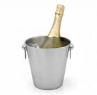 Spetebo Sektk&uuml;hler Edelstahl Sektk&uuml;hler silber matt - 20 cm, Eisk&uuml;bel