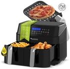 TurboTronic by Z-Line Hei&szlig;luftfritteuse XL Doppelkammer 12in1 Dual Airfryer 2x...