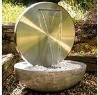 K&ouml;hko Gartenbrunnen &Oslash; 55 CM mit LED &bdquo;Bocca&ldquo; aus matt geb&uuml;rsteten Edelstahl mit