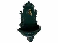DEGAMO TIROL Wandbrunnen Aluguss mit Wasserhahn dunkelgrün