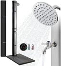 Arebos Solardusche 35L & Bodenelement, mit integriertem Thermometer & Fu&szlig;dusche