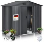 KESSER Gartenhaus, BxT: 132x132 cm, XL Metall Ger&auml;tehaus 4,2m&sup3; mit Fundament
