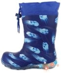 Beck Blinkender Regenstiefel Fussball mit Warmfutter Gummistiefel (mit Blinksohle