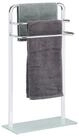relaxdays Handtuchst&auml;nder Handtuchhalter Milchglas/Chrom