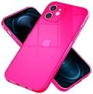 Nalia Smartphone-H&uuml;lle Apple iPhone 12 15,5 cm (6,1 Zoll), Klare Neon Silikon H&uuml;lle