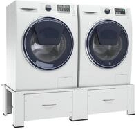 vidaXL Waschmaschinenumbauschrank Doppel-Untergestell f&uuml;r Waschmaschine und...