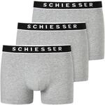 Boxer SCHIESSER "95/5", Herren, Gr. 4, grau (202, grau, meliert), Single Jersey,