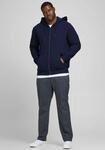 Kapuzensweatjacke "BASIC SWEAT ZIP HOOD" Gr. 4XL, blau (navy blazer), JACK &...