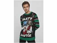 URBAN CLASSICS Strickpullover Herren Savior Christmas Sweater (1-tlg), schwarz