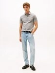 Tommy Hilfiger Poloshirt 1985 SLIM POLO mit Piqu&eacute;-Struktur und Stickerei meliert,