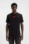 HUGO T-Shirt Diragolino Rundhalsausschnitt, Regular Fit, Logo-Label