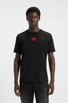 T-Shirt HUGO "Diragolino", Herren, Gr. L, schwarz (schwarz001), Single Jersey,