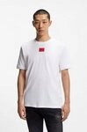 HUGO T-Shirt Diragolino Rundhalsausschnitt, Regular Fit, Logo-Label