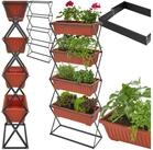 tectake Hochbeet Pflanzbeet, 52 x 21 x 127 cm, geeignet f&uuml;r Innen- und...