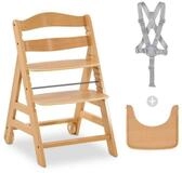 Hauck Hochstuhl Alpha Plus Move - Natur, Holz Kinderhochstuhl ab 6 Monaten mit
