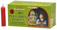 KNOX Spitzkerze Knox Pyramidenkerzen rot 14 x 70 mm, 50 St&uuml;ck