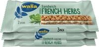 Wasa Brot, Wasa Sandwich Volkornkn&auml;cke K&auml;se feine Kr&auml;uter French Herbs 3er 90g