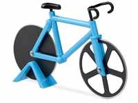 Relaxdays Fahrrad Pizzaschneider blau