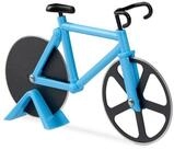 relaxdays Pizzaschneider Fahrrad Pizzaschneider, blau