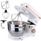 Arebos K&uuml;chenmaschine 6L Edelstahl-R&uuml;hrsch&uuml;ssel, 1500 W, inkl. R&uuml;hrhaken,