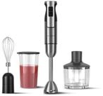 KLAMER Stabmixer Set 800 Watt, 4 in 1 P&uuml;rierstab Edelstahl mit stufenloser