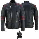German Wear Lederjacke GW424J Biker Lederjacke Oldschool Vintag Retro Jacke mit