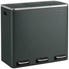 SONGMICS M&uuml;lleimer, M&uuml;lltrennsystem, 3 x 18 L, ergonomisch, 3 F&auml;cher